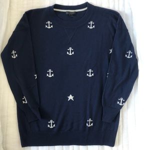 J. Crew Merino Wool Sweater - Anchors and Stars